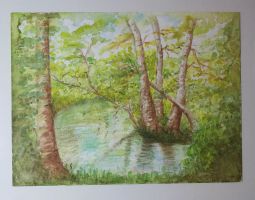An der Spree aquarell, virtual art gallery Affeere