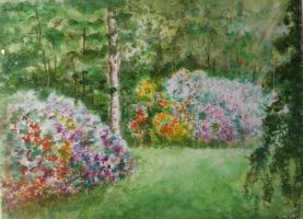 Park Kuppritz aquarell, virtual art gallery Affeere