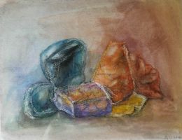 Steine aquarell, virtual art gallery Affeere